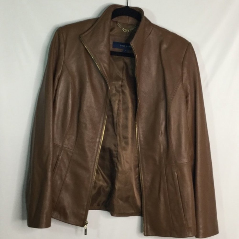 Soft Cole Hann Leather Jacket, perfect for fall